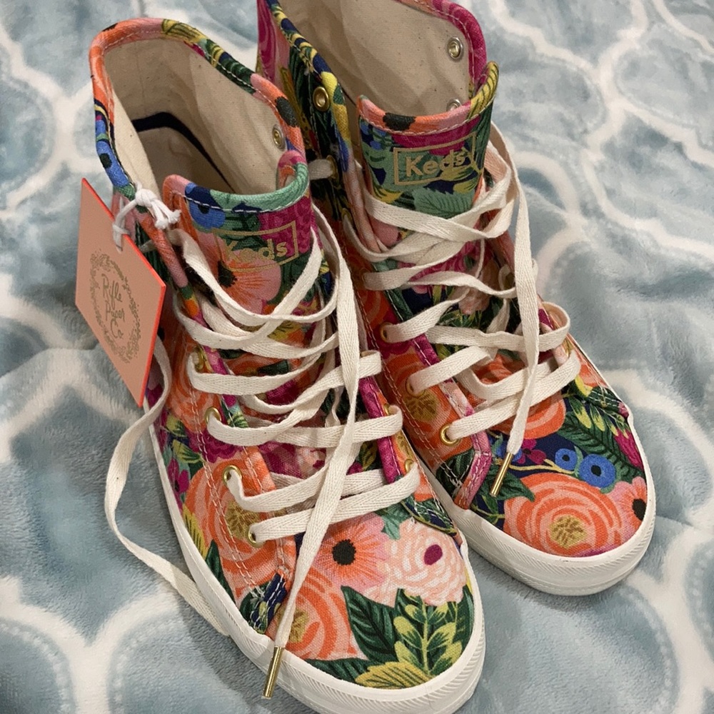Keds Floral Hi Top tennis shoe. Rifle and Co.